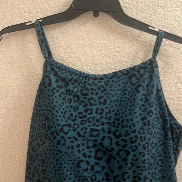 Kona sol tankini dark teal cheetah print 3x barely worn - Picture 8 of 8